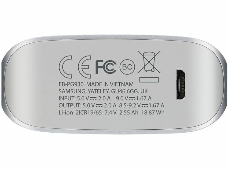 Внешний аккумулятор Samsung Fast Charging 5100 mAh EB-PG930BBRGRU - Silver: фото 5 из 9