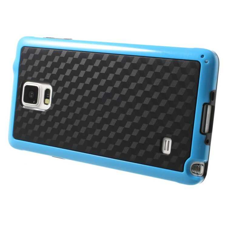 Силиконовая накладка Deexe Cube Pattern для Samsung Galaxy Note 4 - Blue: фото 3 з 7