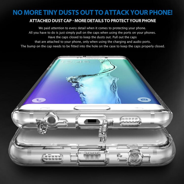Чехол Ringke Fusion для Samsung Galaxy S6 edge + (G928) - Transparent: фото 5 из 8