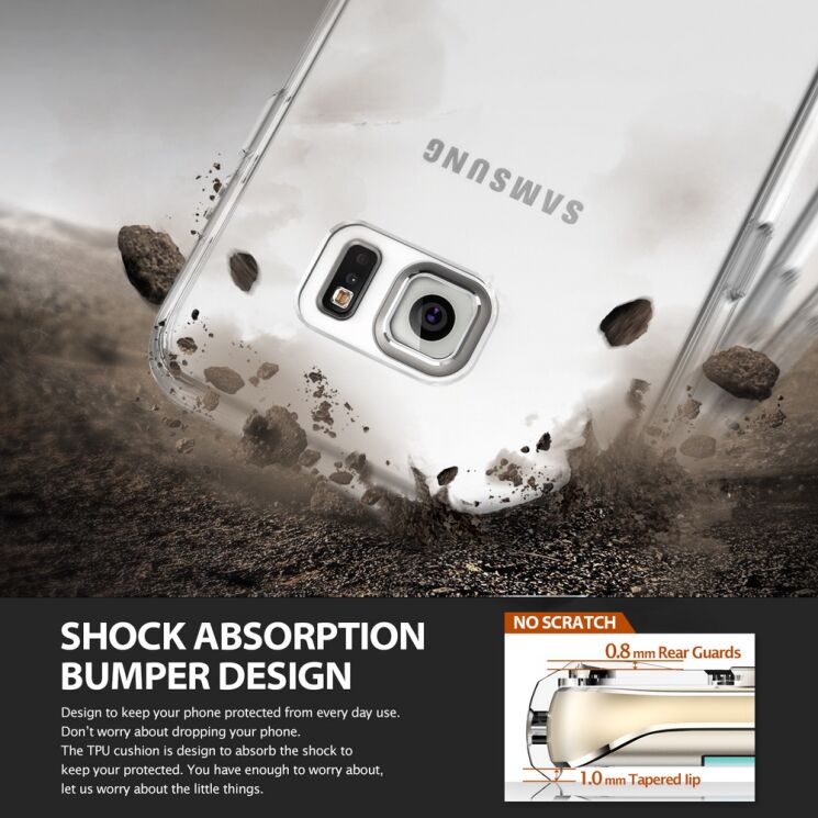 Чехол Ringke Fusion для Samsung Galaxy S6 edge + (G928) - Transparent: фото 4 из 8