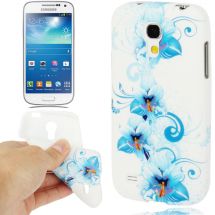 Силиконовая накладка Deexe Flower Pattern для Samsung Galaxy S4 mini (i9190) - Blue Lily: фото 1 из 4