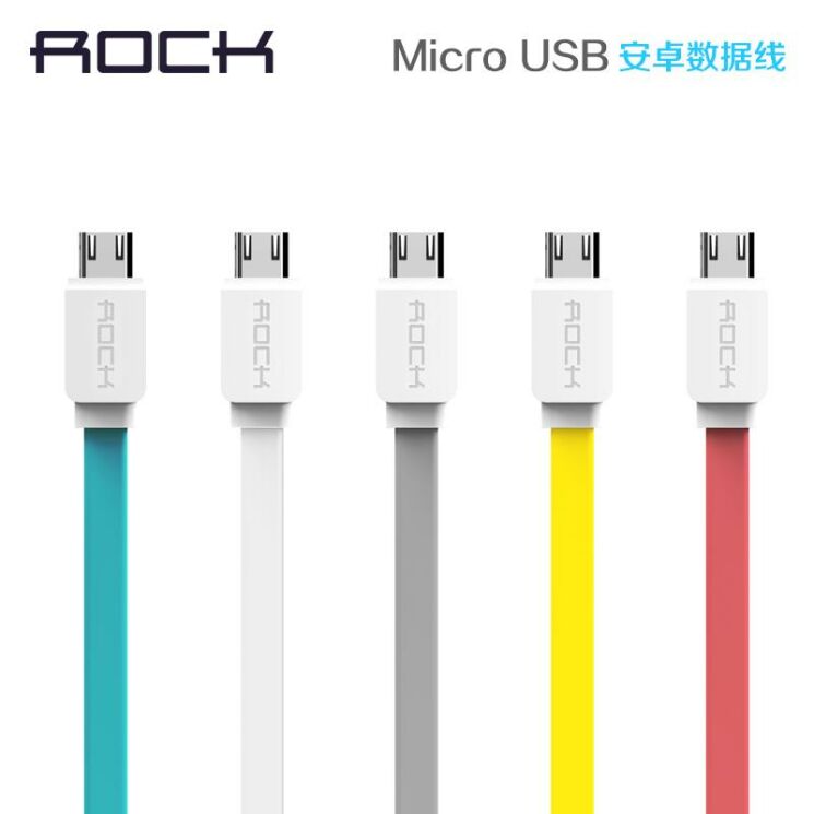 Дата-кабель Rock Colour microUSB (100 см) - Grey: фото 2 из 9