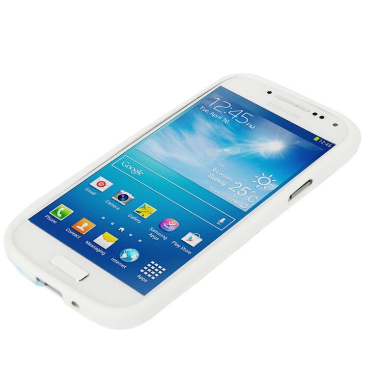 Силиконовая накладка Deexe Flower Pattern для Samsung Galaxy S4 mini (i9190) - Blue Lily: фото 2 з 4