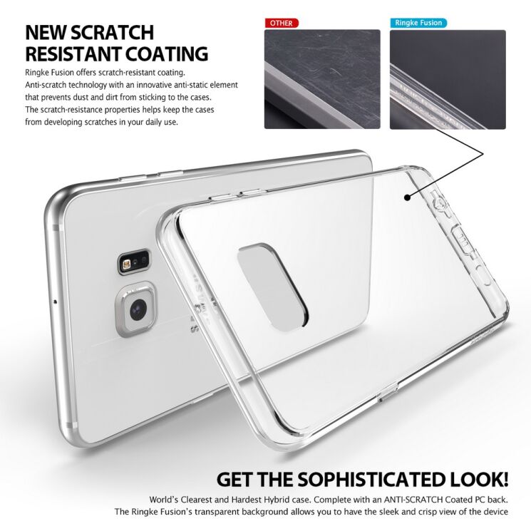 Чохол Ringke Fusion для Samsung Galaxy S6 edge + (G928) - Transparent: фото 6 з 8