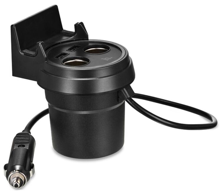 Автомобільний зарядний пристрій HOCO MultiCup (2 USB + 2 АЗУ): фото 1 з 9