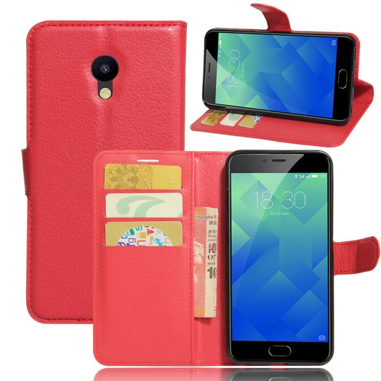 Чохол Deexe Wallet Style для Meizu M5 - Red: фото 1 з 6