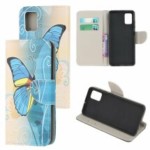 Чехол-книжка Deexe Color Wallet для Samsung Galaxy A71 (A715) - Blue Butterfly: фото 1 из 6