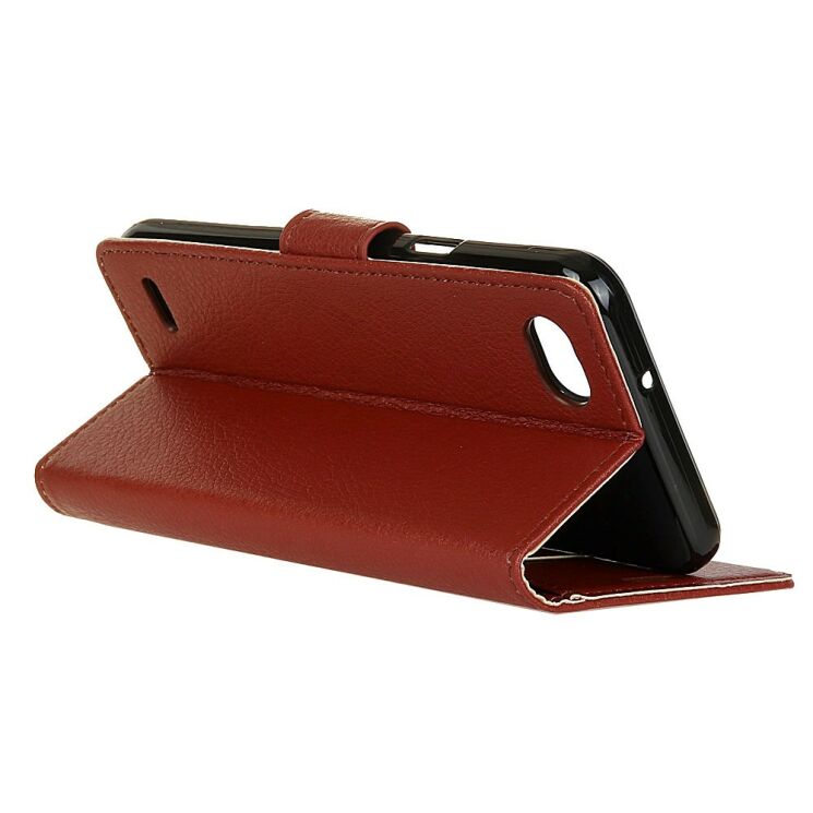Чохол-книжка Deexe Wallet Style для LG Q6 - Brown: фото 4 з 5