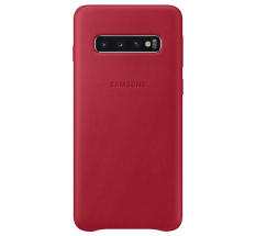 Чехол Leather Cover для Samsung Galaxy S10 (G973) EF-VG973LREGRU - Red: фото 1 из 5
