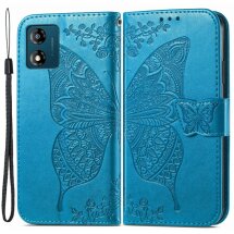 Чехол UniCase Butterfly Pattern для Motorola Moto E13 - Blue: фото 1 из 10