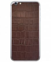 Шкіряна наклейка Glueskin для iPhone 6/6s Plus - Brown Croco: фото 1 з 10