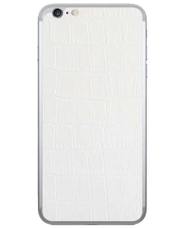 Шкіряна наклейка Glueskin для iPhone 6/6s Plus - White Alligator: фото 1 з 9