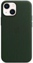 Оригинальный чехол Leather Case with MagSafe для Apple iPhone 13 mini (MM0J3ZE/A) - Sequoia Green: фото 1 из 3