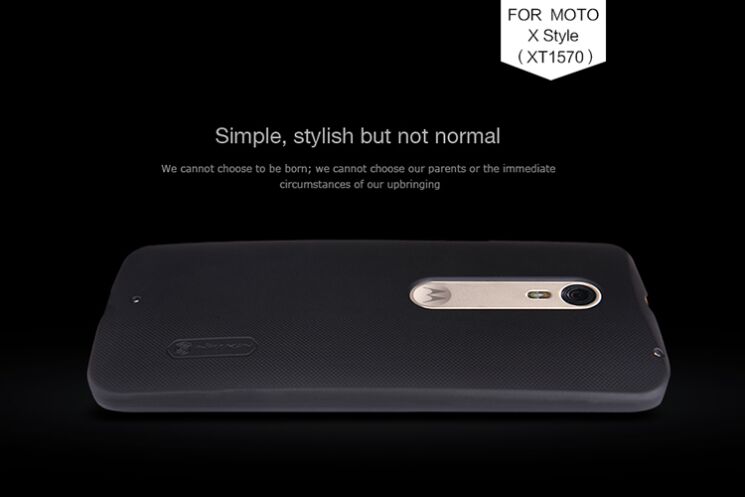 Пластиковая накладка NILLKIN Frosted Shield для Motorola Moto X Style - Black: фото 8 з 17