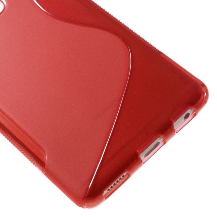 Силиконовый чехол Deexe S Line для Huawei P9 Plus - Red: фото 4 из 5