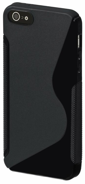 Силіконовий чохол Deexe S Line для iPhone 5/5s/SE - Black: фото 3 з 3