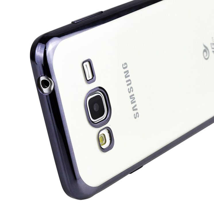 Силиконовый (TPU) чехол Deexe Glossy Border для Samsung Galaxy J3 2016 (J320) - Gold: фото 6 из 7