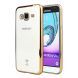 Силіконовий (TPU) чохол Deexe Glossy Border для Samsung Galaxy J3 2016 (J320) - Gold (292418F). Фото 1 з 7