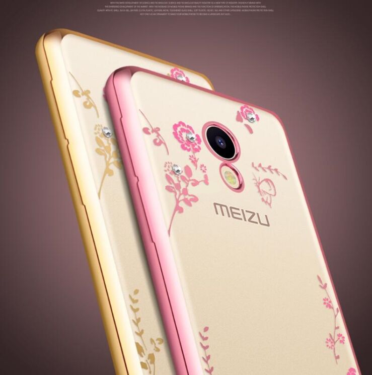 Силиконовый (TPU) чехол Deexe Shiny Cover для Meizu M5 - Rose Gold: фото 2 из 4