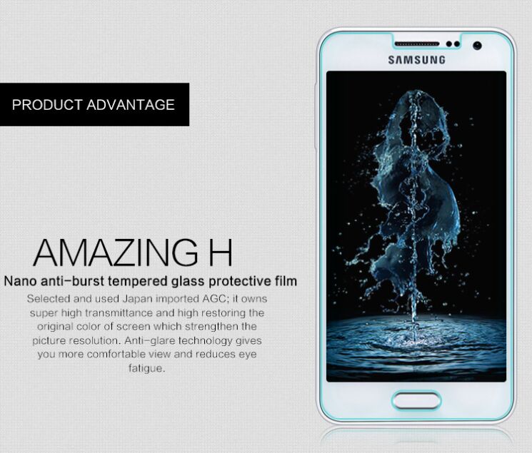 Захисне скло NILLKIN Amazing H для Samsung Galaxy A3 (A300): фото 3 з 10