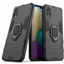 Защитный чехол Deexe Hybrid Case для Samsung Galaxy A03 Core (A032) - Black: фото 1 из 9