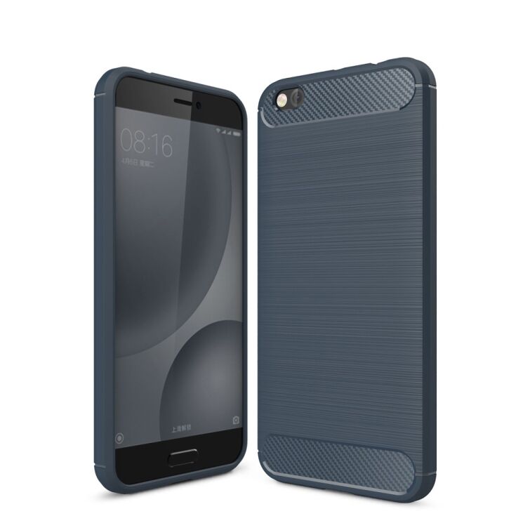 Захисний чохол UniCase Carbon для Xiaomi Mi5c - Dark Blue: фото 1 з 7