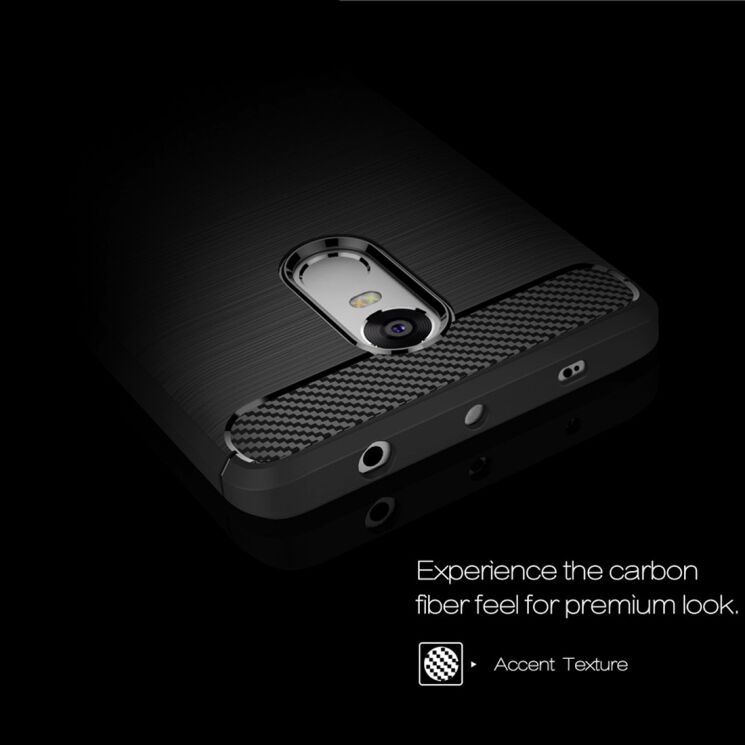 Захисний чохол UniCase Carbon для Xiaomi Redmi Note 4X - Black: фото 6 з 10