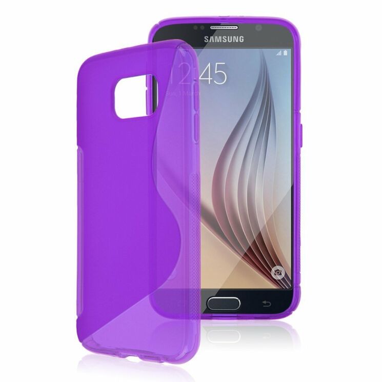 Силиконовая накладка Deexe S Line для Samsung Galaxy S6 (G920) - Violet: фото 2 з 5