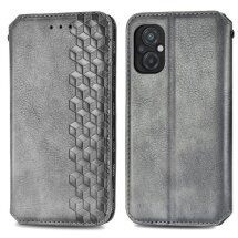 Чехол Deexe Rhombus Wallet для Xiaomi Poco M5 - Grey: фото 1 из 9