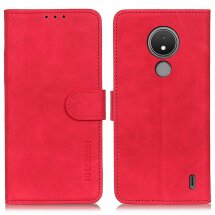 Чохол-книжка KHAZNEH Retro Wallet для Nokia C21 - Red: фото 1 з 11