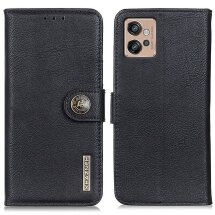 Чохол-книжка KHAZNEH Wallet Cover для Motorola Moto G32 - Black: фото 1 з 11