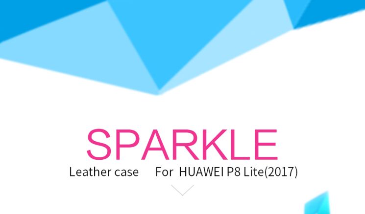 Чехол-книжка NILLKIN Sparkle Series для Huawei P8 Lite 2017 - White: фото 7 из 15
