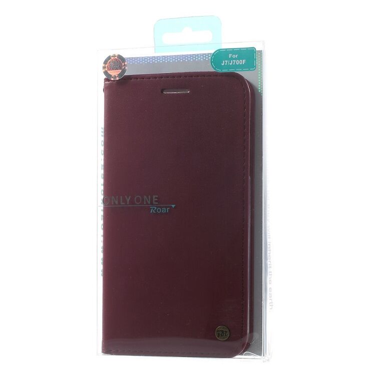 Чехол ROAR KOREA Classic Leather для Samsung Galaxy J7 (J700) / J7 Neo (J701) - Wine Red: фото 9 из 9