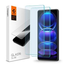 Комплект защитных стекол Spigen (SGP) Screen Protector Glas.tR SLIM для Xiaomi Poco X5 Pro / Redmi Note 12 Pro 5G / 12 Pro+: фото 1 из 10