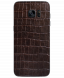 Кожаная наклейка Glueskin для Samsung Galaxy S7 edge - Dark Brown Croco (989111). Фото 1 из 9