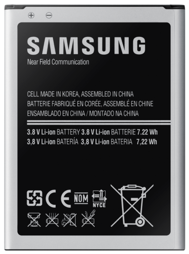 Оригинальный аккумулятор для Samsung Galaxy S4 mini (i9190) EB-B500BEBECWW: фото 2 из 2