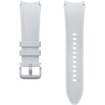 Оригінальний ремінець Hybrid Eco-Leather Band (S/M) для Samsung Galaxy Watch 4 / 4 Classic / 5 / 5 Pro / 6 / 6 Classic (ET-SHR95SSEGEU) - Silver: фото 1 з 4