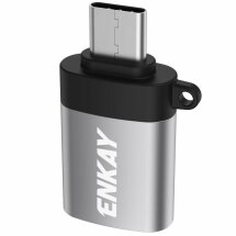 OTG-адаптер ENKAY ENK-AT10 Type-C to USB 3.0 - Silver: фото 1 з 12