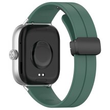 Ремешок Deexe Magnetic Braselet для Xiaomi Redmi Watch 4 / Mi Smart Band 8 Pro - Dark Green: фото 1 из 8