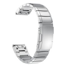 Ремешок Deexe Stainless Steel для часов Garmin c креплением QuickFit 26mm - Silver: фото 1 из 5