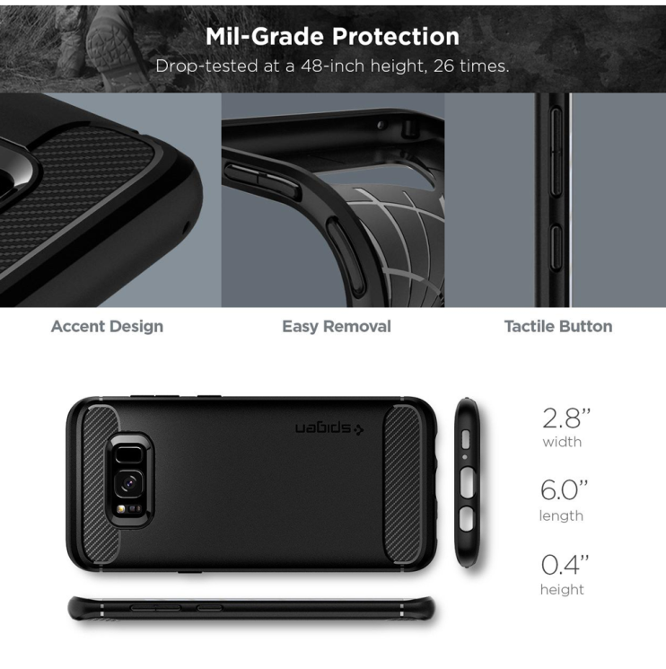 SGP Rugged Armor Захисна накладка для Samsung Galaxy S8 (G950): фото 13 з 13