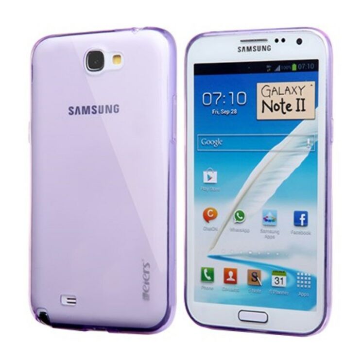 Силиконовая накладка Leiers Ice Series для Samsung Galaxy Note 2 (N7100) - Purple: фото 1 из 8