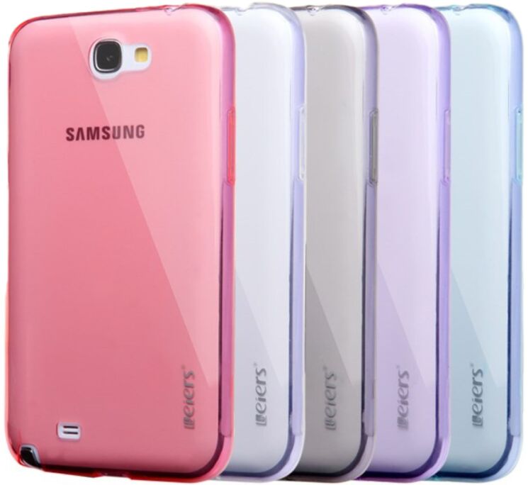 Силиконовая накладка Leiers Ice Series для Samsung Galaxy Note 2 (N7100) - Purple: фото 2 из 8