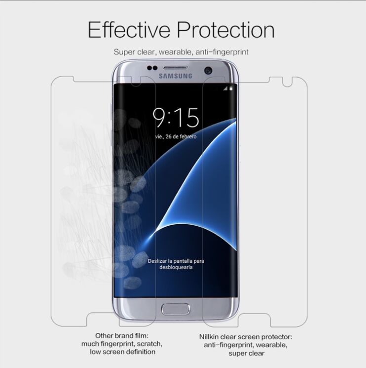 Захисна плівка NILLKIN Crystal для Samsung Galaxy S7 edge (G935): фото 2 з 7