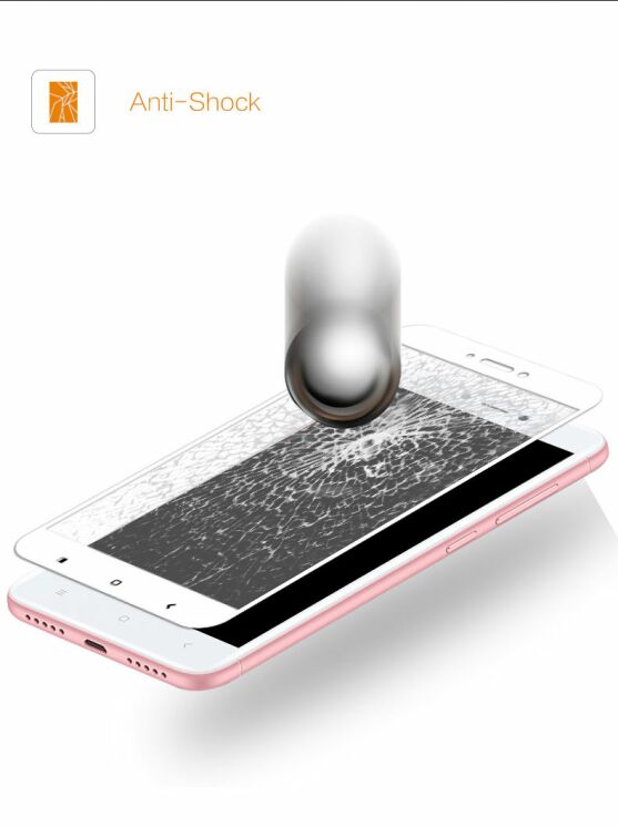 Защитное стекло MOCOLO 3D Silk Print для Xiaomi Redmi 4X - White: фото 6 из 7