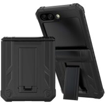 Захисний чохол Deexe Hybrid Kickstand для Samsung Galaxy Flip 5 - Black: фото 1 з 6