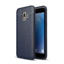 Захисний чохол Deexe Leather Cover для Samsung Galaxy J2 Core (J260) - Dark Blue: фото 1 з 10