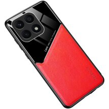 Захисний чохол Deexe Magnetic Leather Cover для Honor X8a - Red: фото 1 з 7