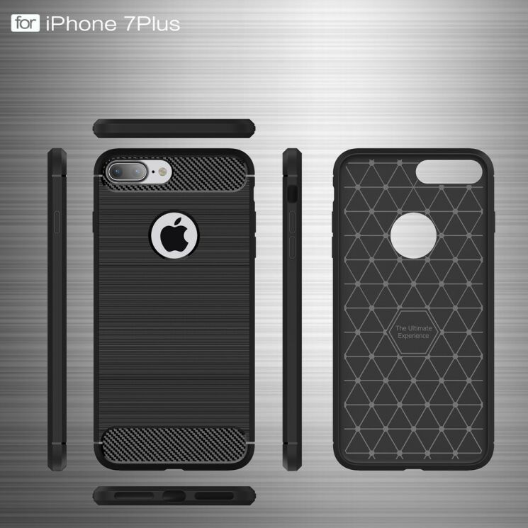 Защитный чехол UniCase Carbon для iPhone 7 Plus - Black: фото 6 из 8