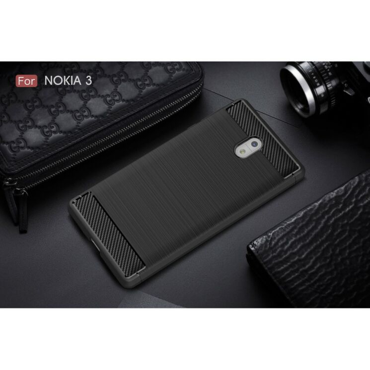 Захисний чохол UniCase Carbon для Nokia 3 - Black: фото 2 з 10